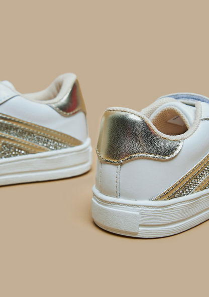 Juniors Studded Sneakers with Hook and Loop Closure