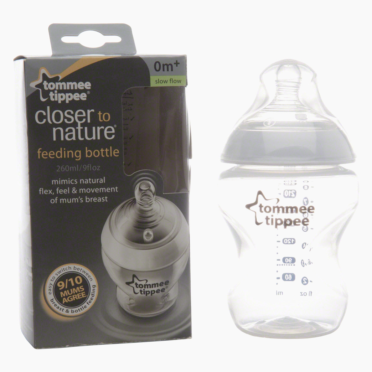Tommee Tippee Closer to Nature Feeding Bottle - 260ml-baby-feeding-feedingbottles-bottlesandteats-image-5