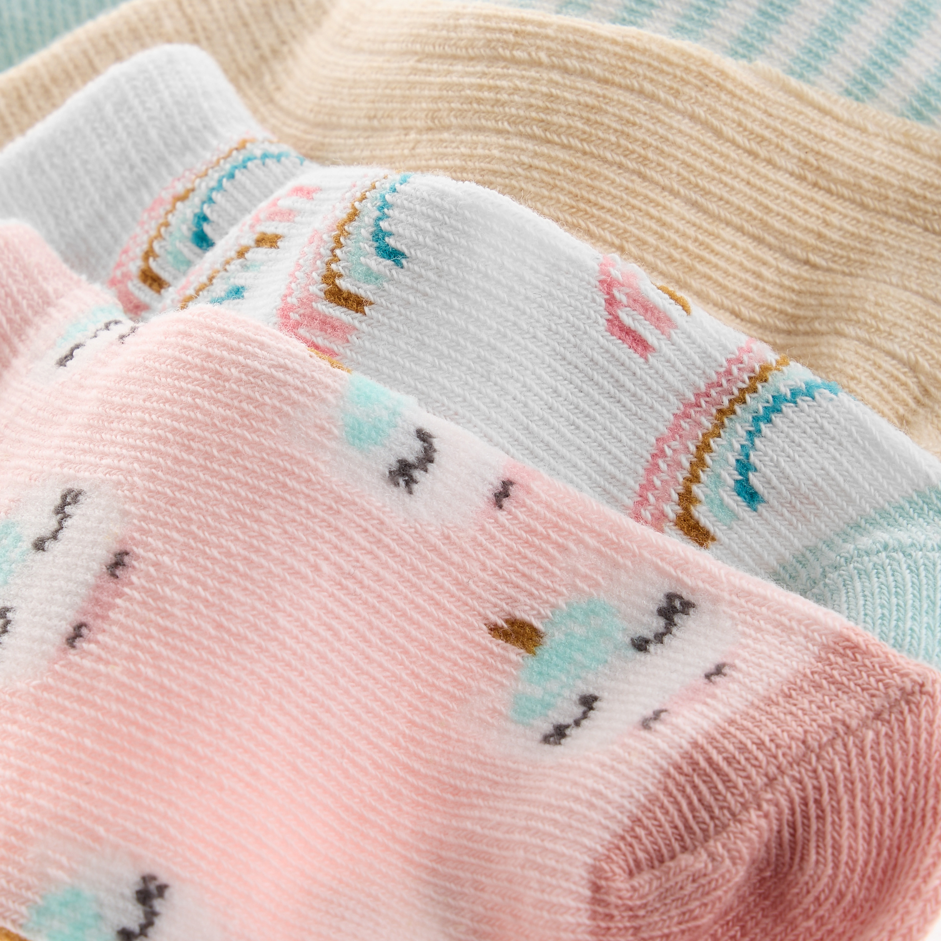 Barefeet Assorted Ankle Length Socks - Set of 5-girls-accessories-socks-image-4