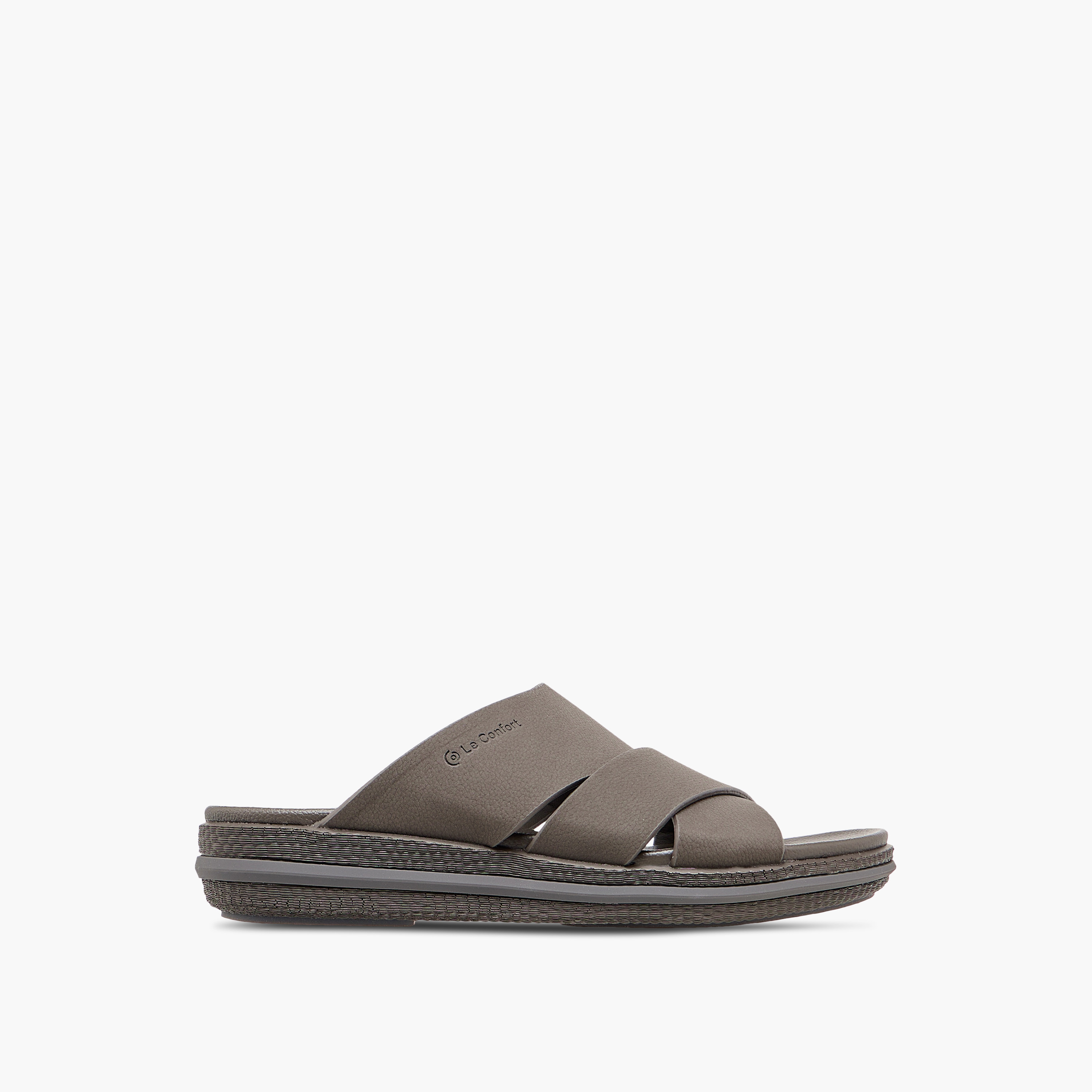 Le Confort Textured Slip On Cross-Strap Sandals-men-shoes-sandals-image-3