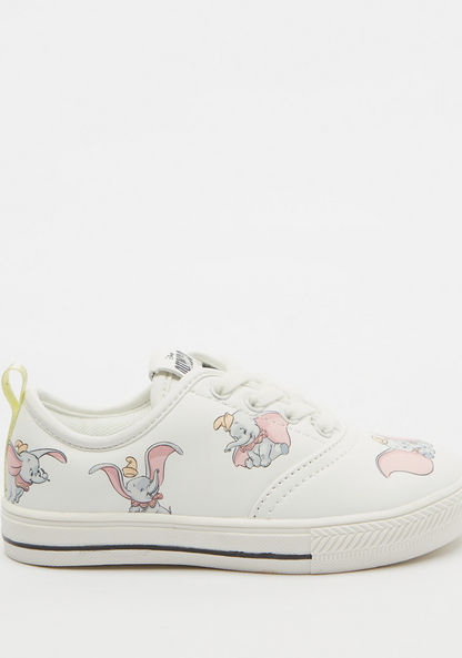 Dumbo Print Canvas Shoes with Lace-Up Closure-Girl%27s Casual Shoes-image-0