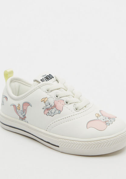 Dumbo Print Canvas Shoes with Lace-Up Closure-Girl%27s Casual Shoes-image-1