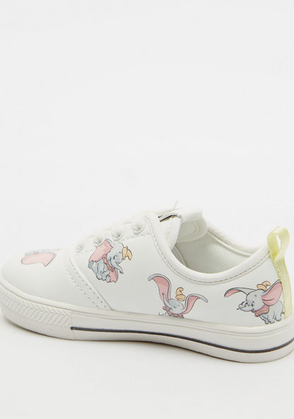 Dumbo Print Canvas Shoes with Lace-Up Closure-Girl%27s Casual Shoes-image-2