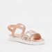 Disney Princess Print Flat Sandals with Hook and Loop Closure-Girl%27s Sandals-thumbnail-1