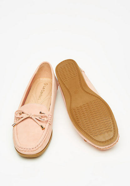 Le Confort Slip-On Loafers with Bow Applique