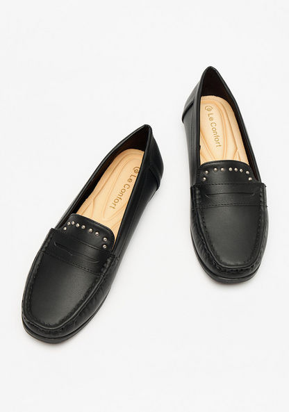 Le Confort Studded Slip-On Loafers