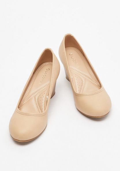 Le Confort Solid Slip-On Pumps with Wedge Heels-Women%27s Heel Shoes-image-1