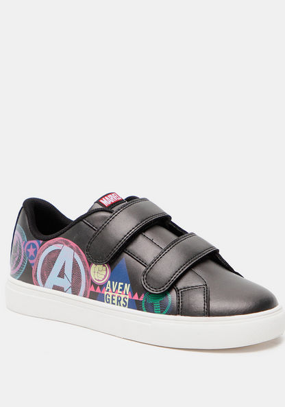 Marvel Avenger Print Sneakers with Hook and Loop Closure