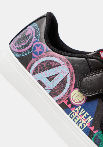 Marvel Avenger Print Sneakers with Hook and Loop Closure