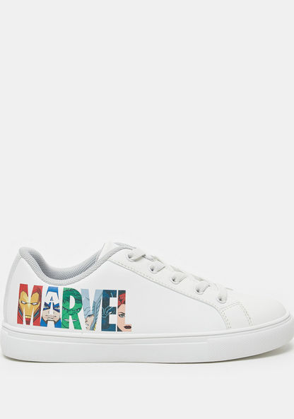 Marvel Printed Sneakers with Lace-Up Closure
