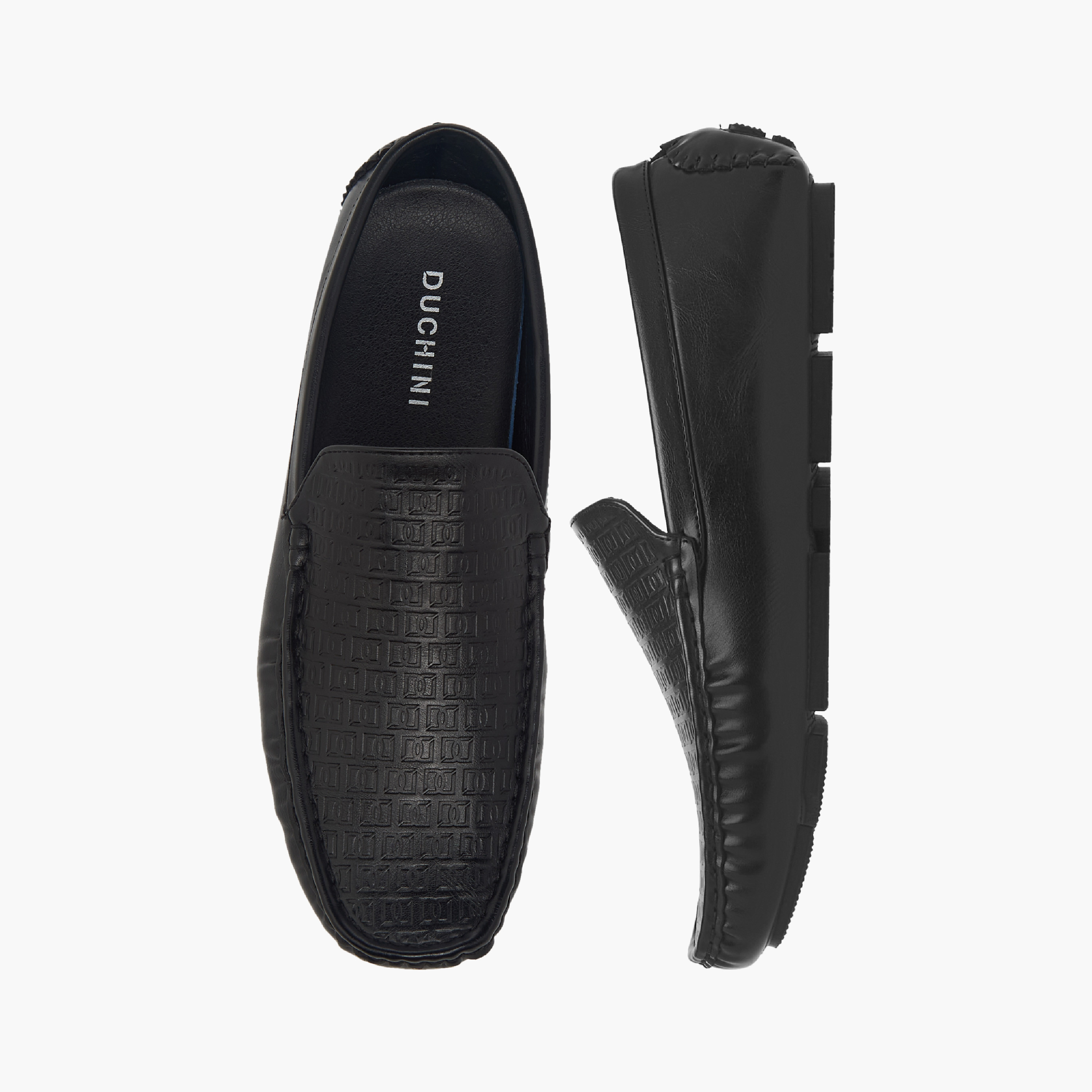 حذاء موكاسين سهل الارتداء بملمس مونوجرام بارز للرجال من دوتشيني-men-shoes-loafersandmoccasins-image-1