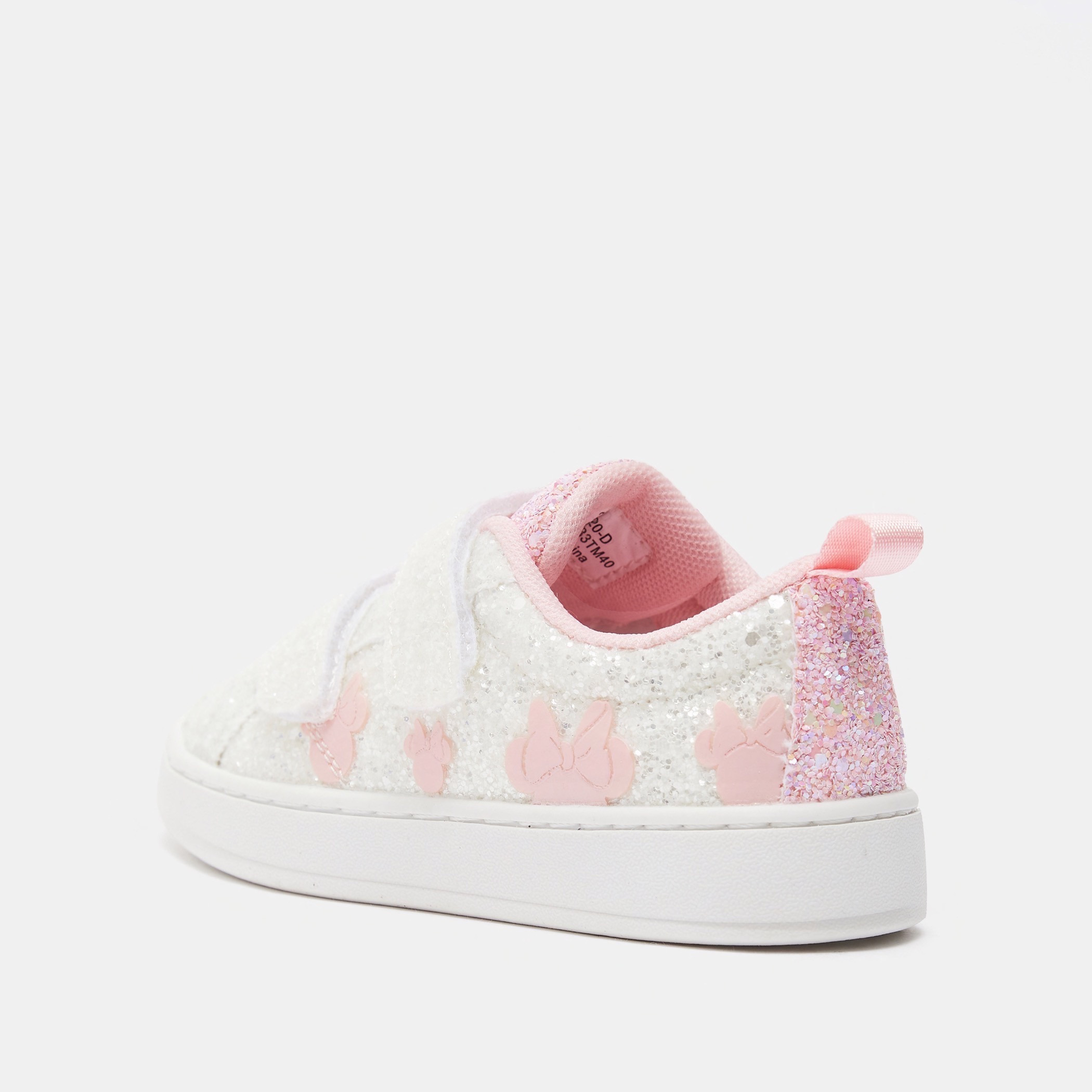 حذاء بارز الملمس بشريط إغلاق لاصق وتصميم ميني ماوس جليتر من ديزني-baby-girls-shoes-closedshoes-image-3