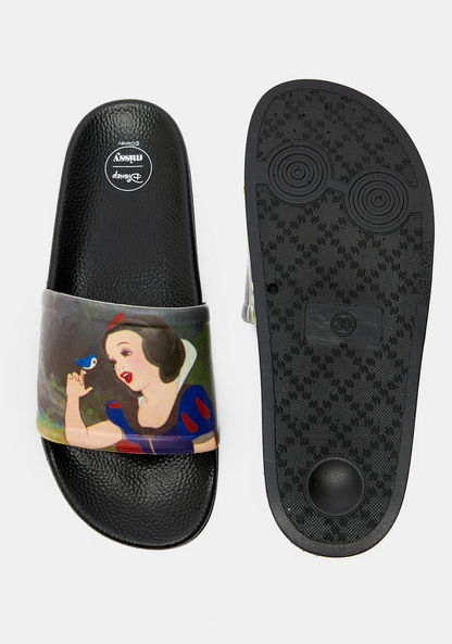 Snow White Print Open Toe Slide Slippers
