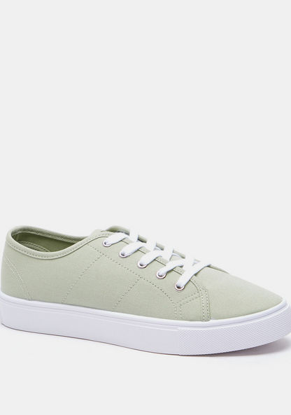 Missy Solid Canvas Shoes with Lace-Up Closure-Women%27s Casual Shoes-image-1