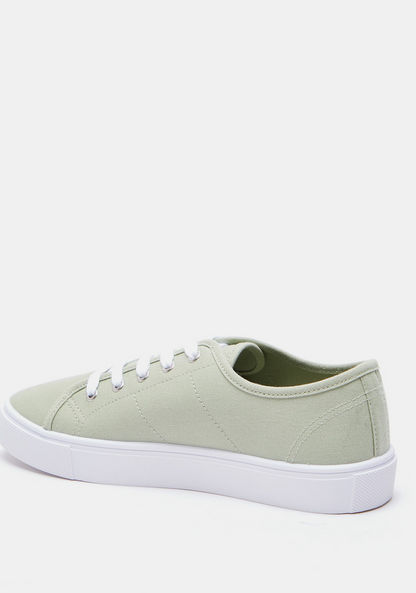 Missy Solid Canvas Shoes with Lace-Up Closure