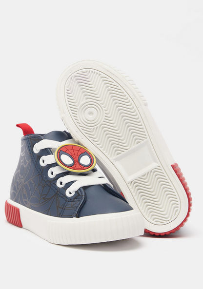 Spider-Man Print Sneakers with Zip Closure