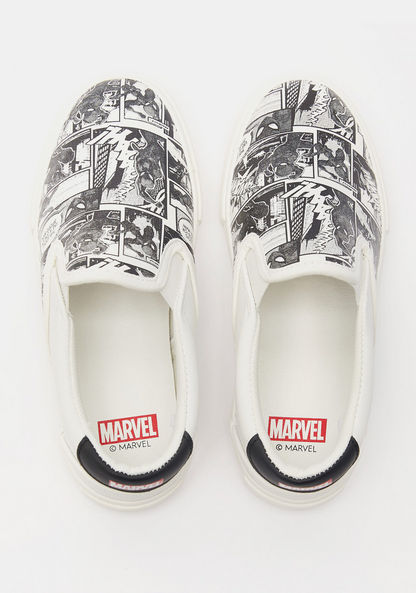 Spider-Man Print Slip-On Canvas Shoes