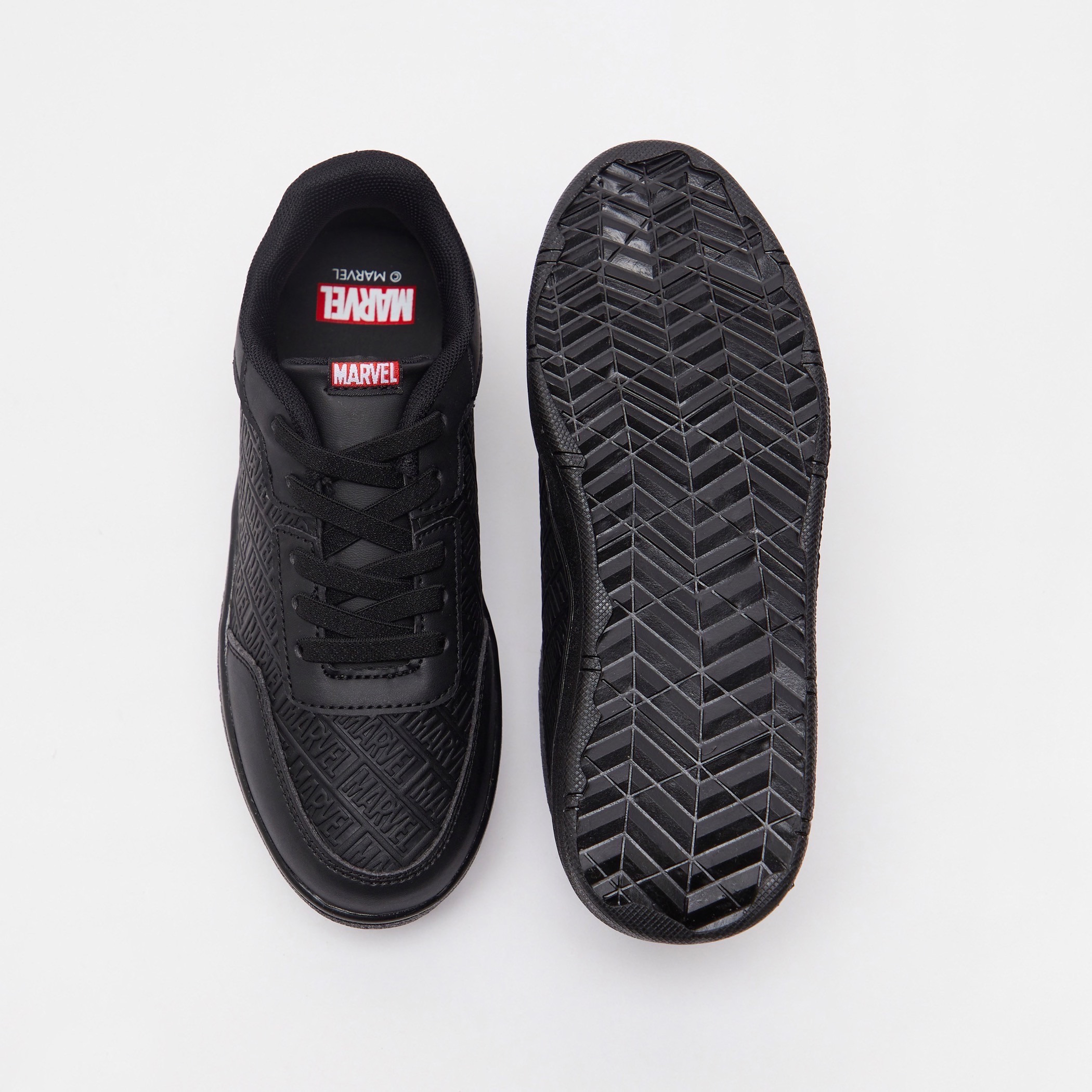 Marvel Avengers Embossed Lace-Up Sneakers-boys-shoes-loafers-image-5