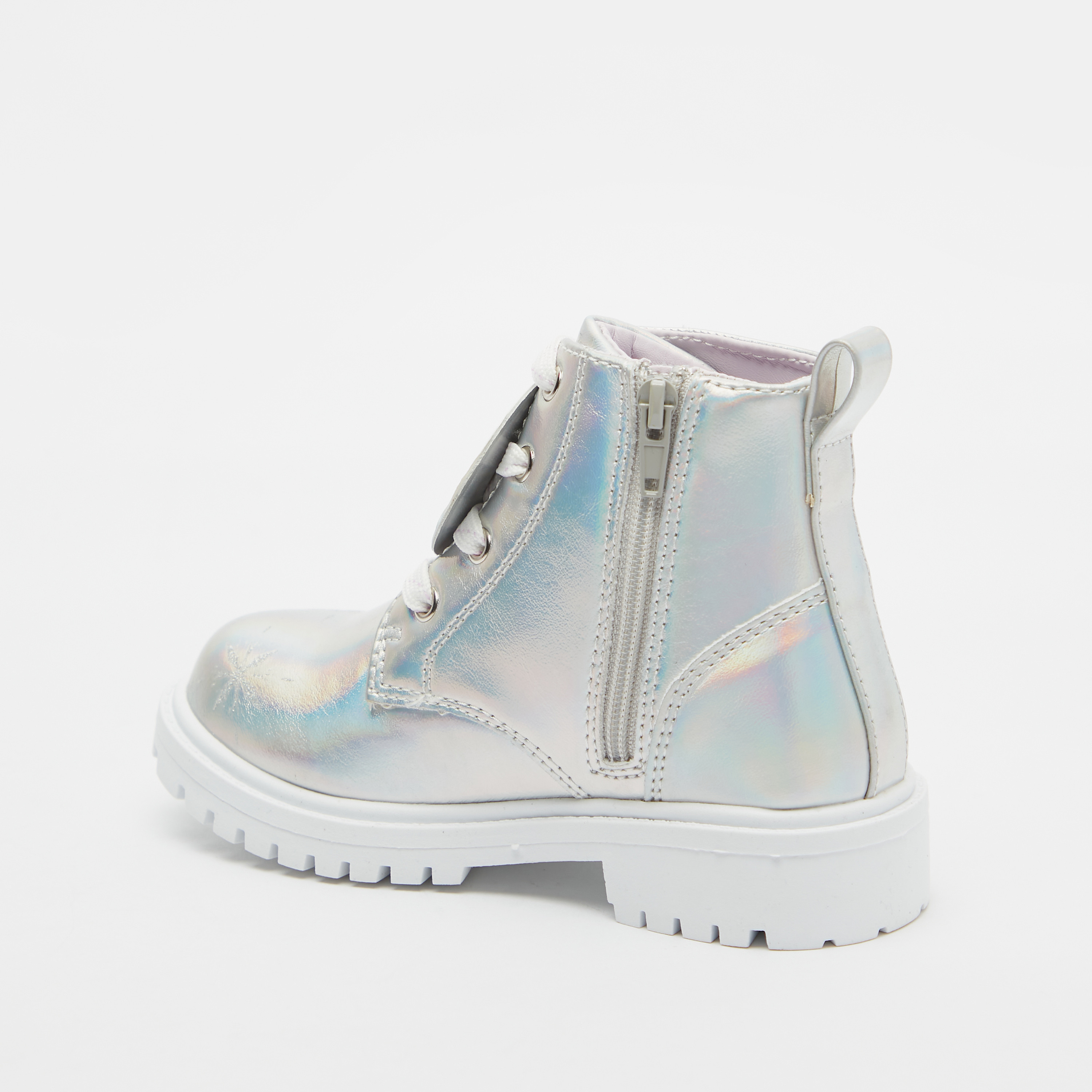 Frozen Print Boots with Zip Closure