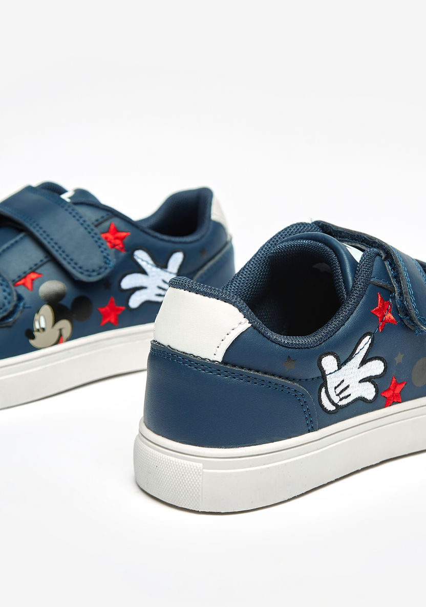Disney Mickey Mouse Print Sneakers with Hook and Loop Closure-Boy%27s Sneakers-image-2