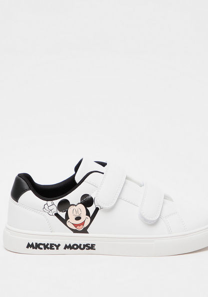 Disney Mickey Mouse Print Sneakers with Hook and Loop  Closure