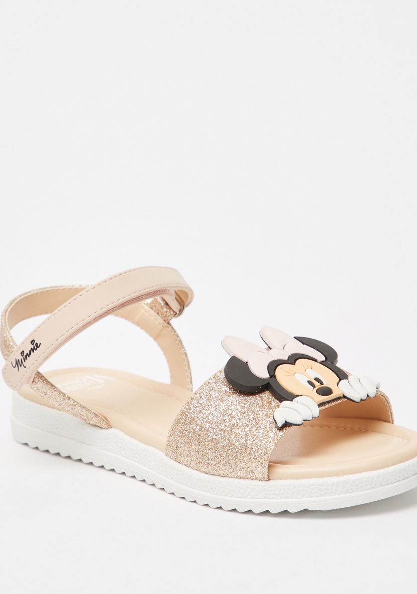 Disney Minnie Mouse Accent Flat Sandals with Hook and Loop Closure-Girl%27s Sandals-image-1