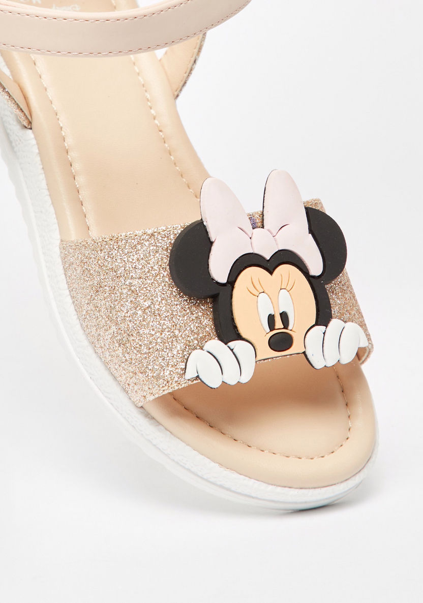 Disney Minnie Mouse Accent Flat Sandals with Hook and Loop Closure-Girl%27s Sandals-image-3