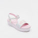 Barbie Print Flat Sandals with Hook and Loop Closure-Girl%27s Sandals-thumbnailMobile-1
