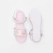 Barbie Print Flat Sandals with Hook and Loop Closure-Girl%27s Sandals-thumbnailMobile-4