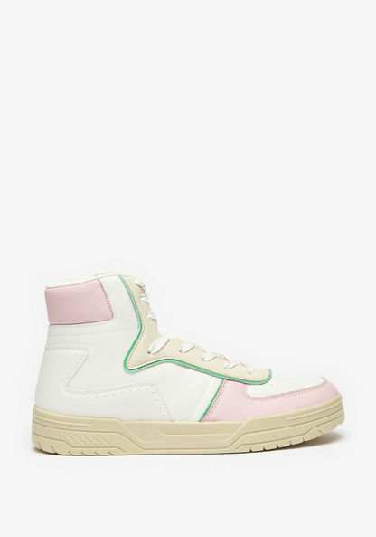 Missy Colourblock High Cut Sneakers with Lace-Up Closure