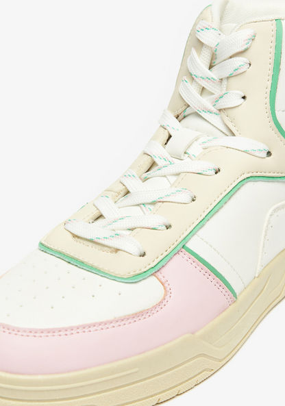 Missy Colourblock High Cut Sneakers with Lace-Up Closure