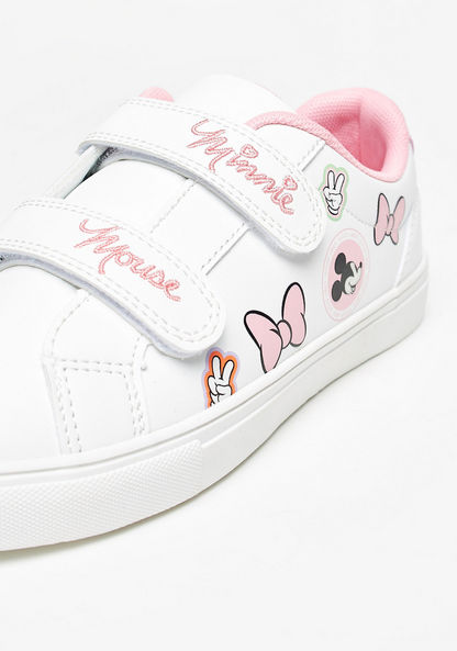 Disney Minnie Mouse Print Sneakers with Hook and Loop Closure