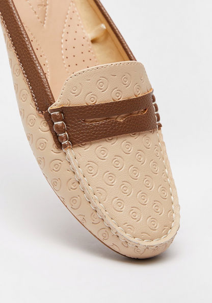 Le Confort Embossed Slip-On Penny Loafers-Women%27s Casual Shoes-image-3