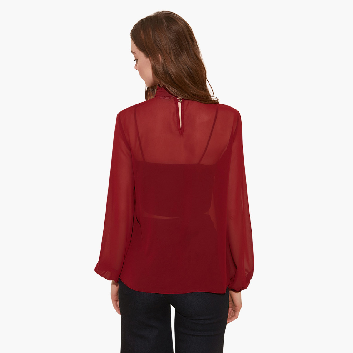 Trendyol High Neck Sheer Top with Long Sleeves-women-clothing-shirtsandblouses-blouses-image-4