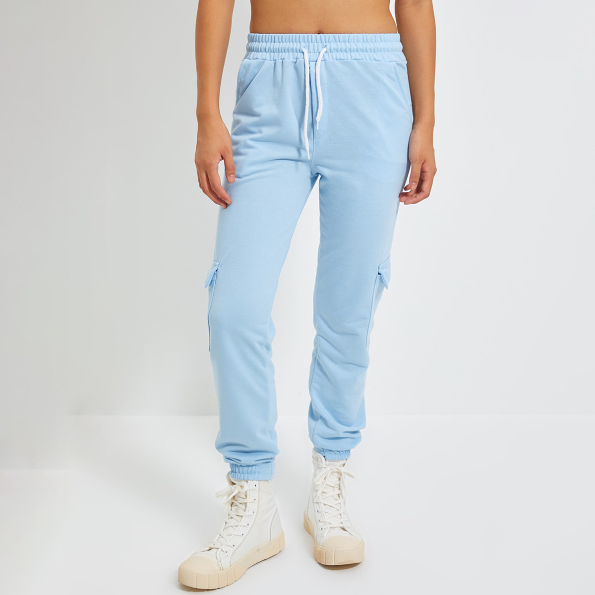 Trendyol Women Solid Drawstring Cargo Jogger-women-clothing-bottoms-joggers-image-2