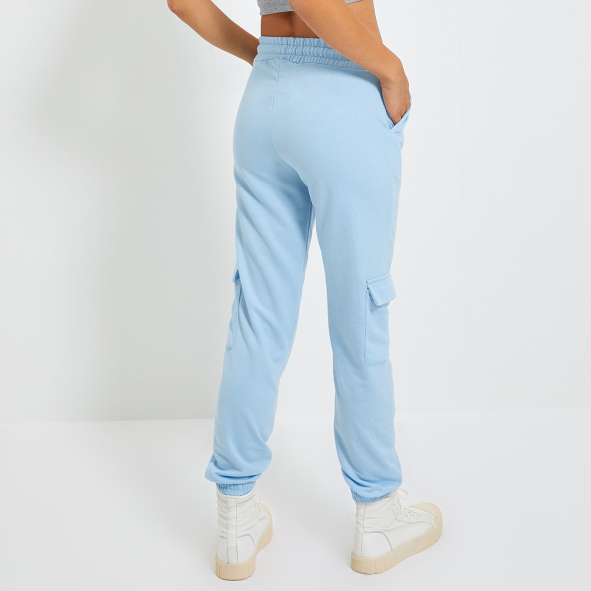 Trendyol Women Solid Drawstring Cargo Jogger-women-clothing-bottoms-joggers-image-5