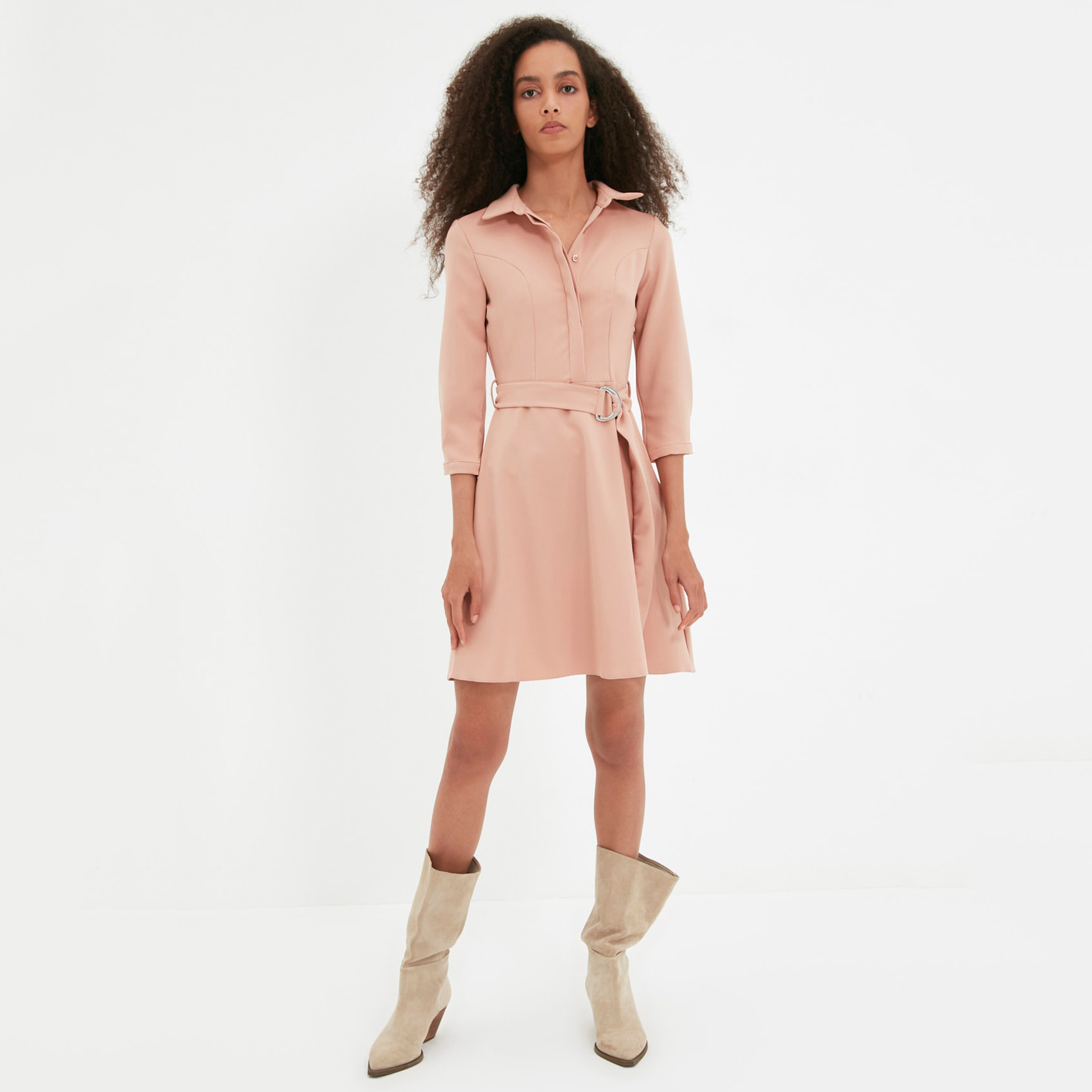 ترينديول لون القرنفل قصير فستان-women-clothing-dresses-image-2