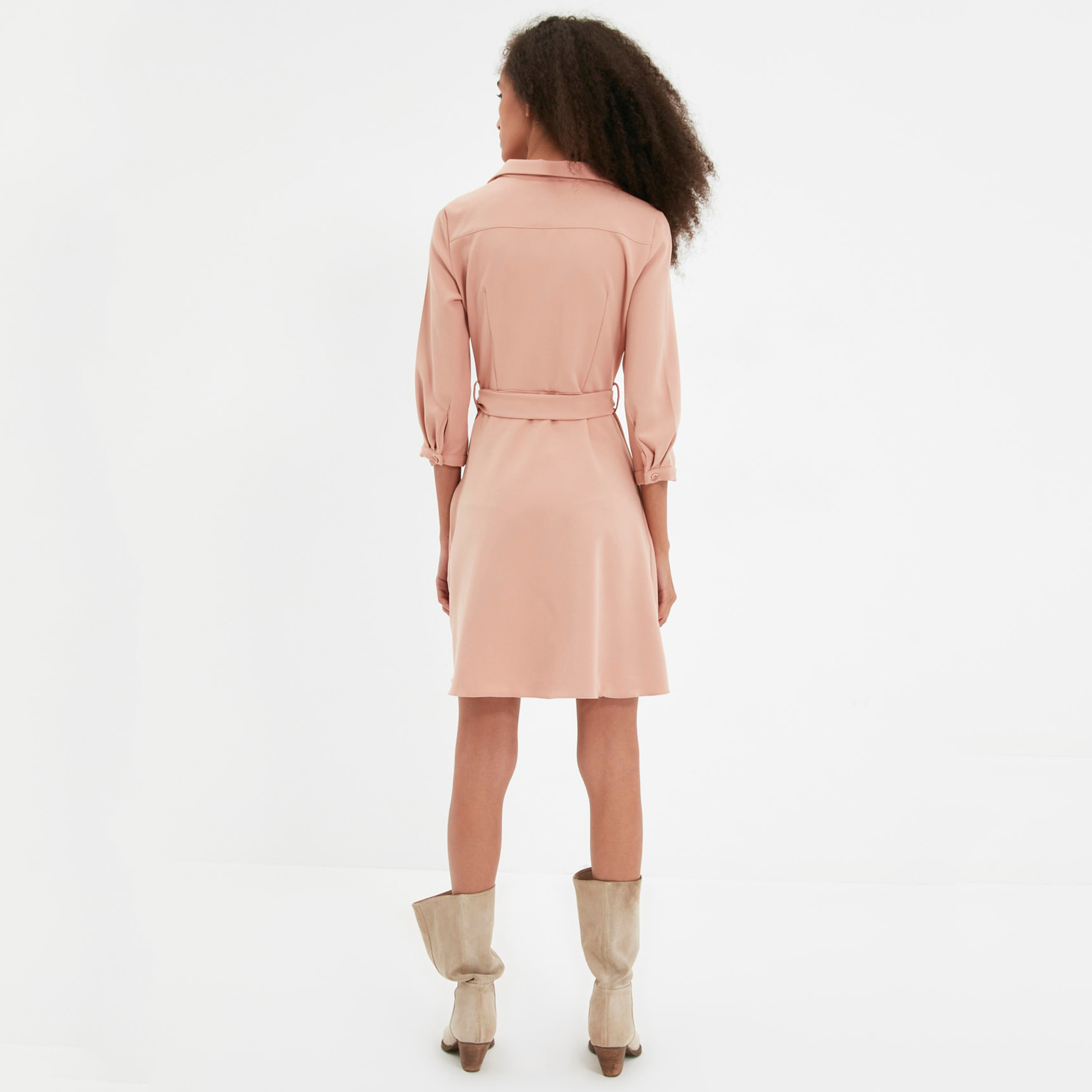 ترينديول لون القرنفل قصير فستان-women-clothing-dresses-image-5