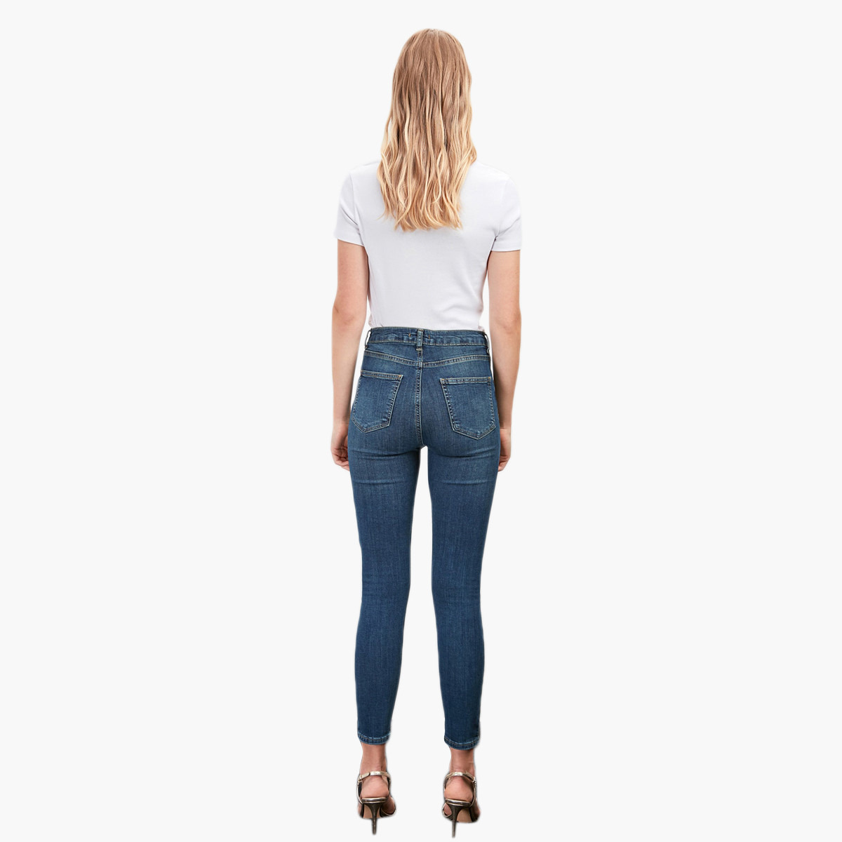 بنطلون جينز سكيني سادة بخصر مرتفع وتفاصيل جيوب من ترينديول-women-clothing-bottoms-jeans-image-3