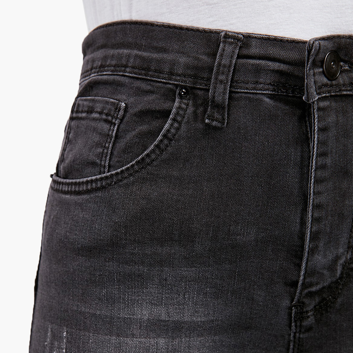 بنطلون جينز سكيني سادة بخصر متوسّط الإرتفاع وتفاصيل جيوب-women-clothing-bottoms-jeans-image-3
