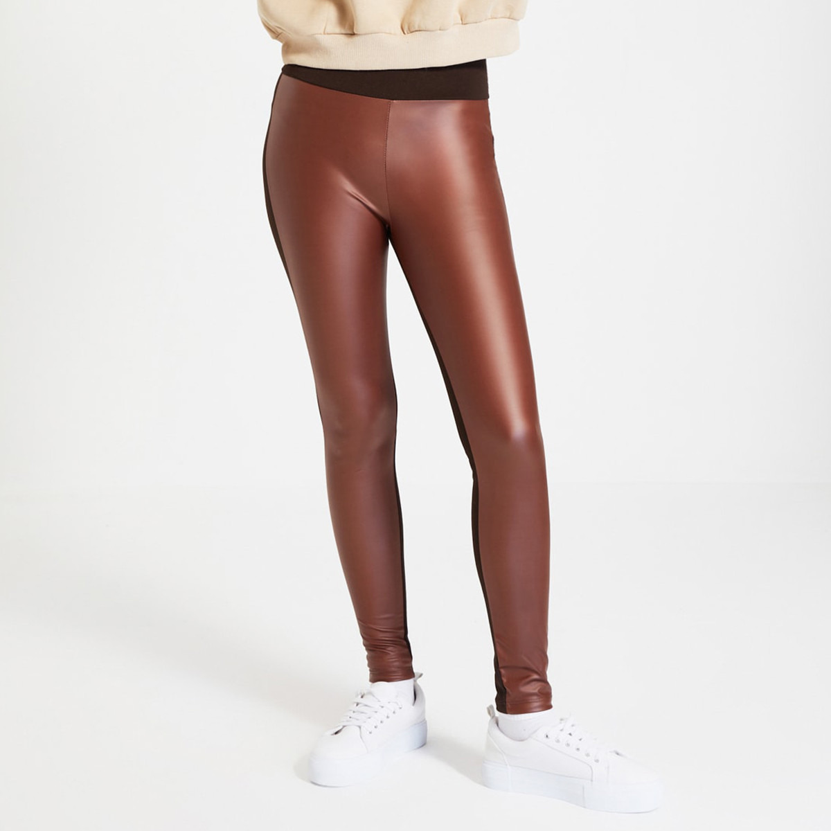 Trendyol Women Solid High Rise Legging-women-clothing-bottoms-leggings-image-1