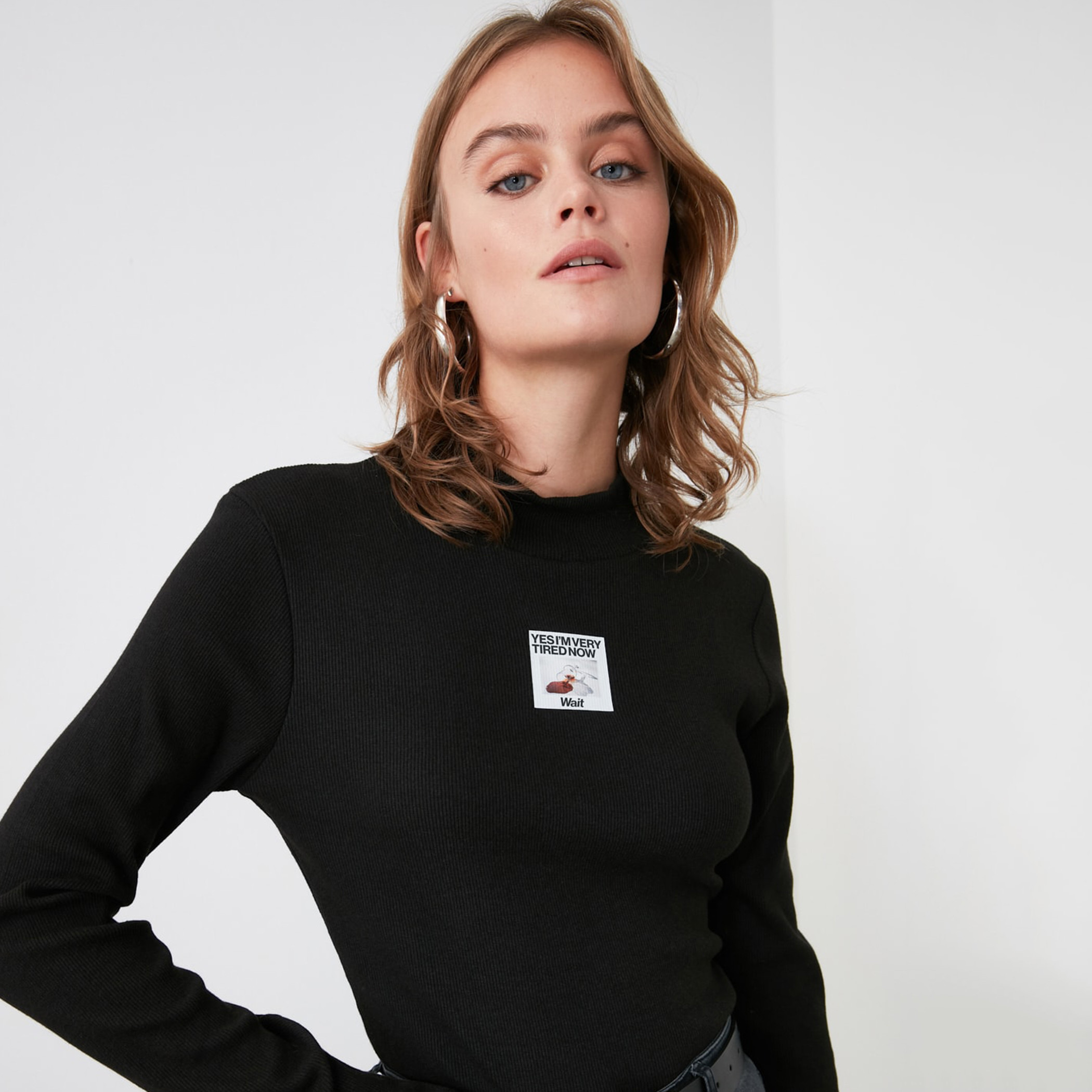 ترينديول أسود قميص-women-clothing-shirtsandblouses-blouses-image-5