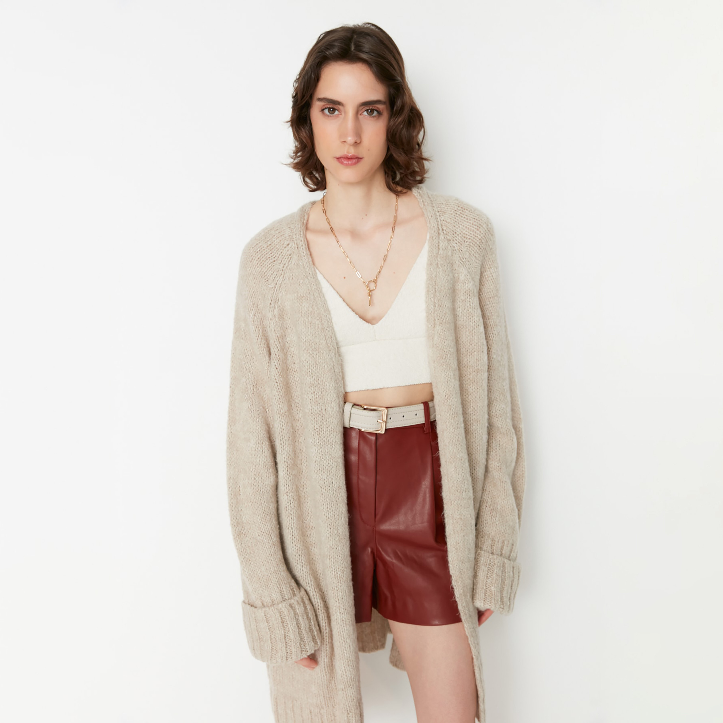 كارديجان حريمي بأكمام رجلان من ترينديول ميلا-women-winterwear-cardigansandjumpers-cardigans-image-1