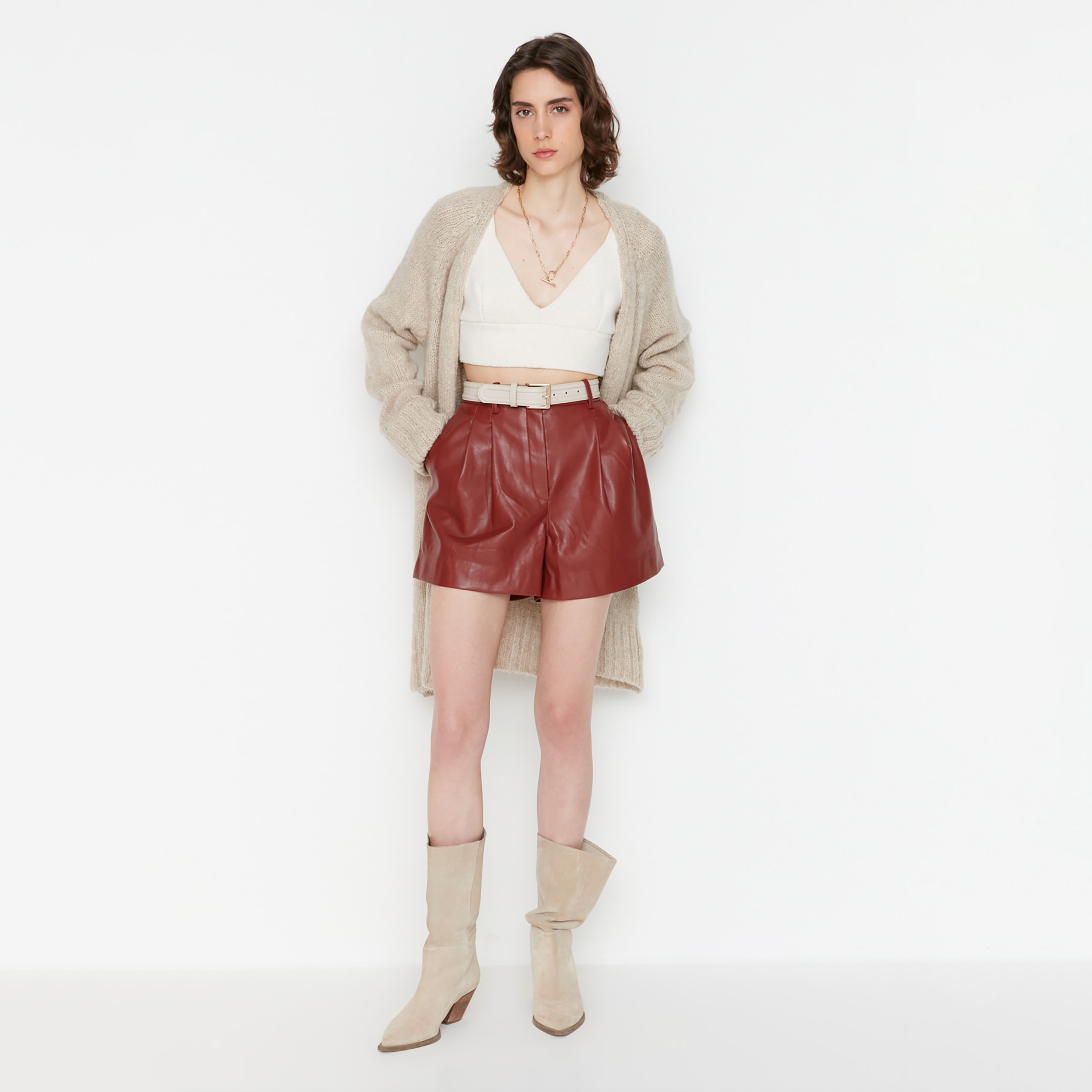 كارديجان حريمي بأكمام رجلان من ترينديول ميلا-women-winterwear-cardigansandjumpers-cardigans-image-2