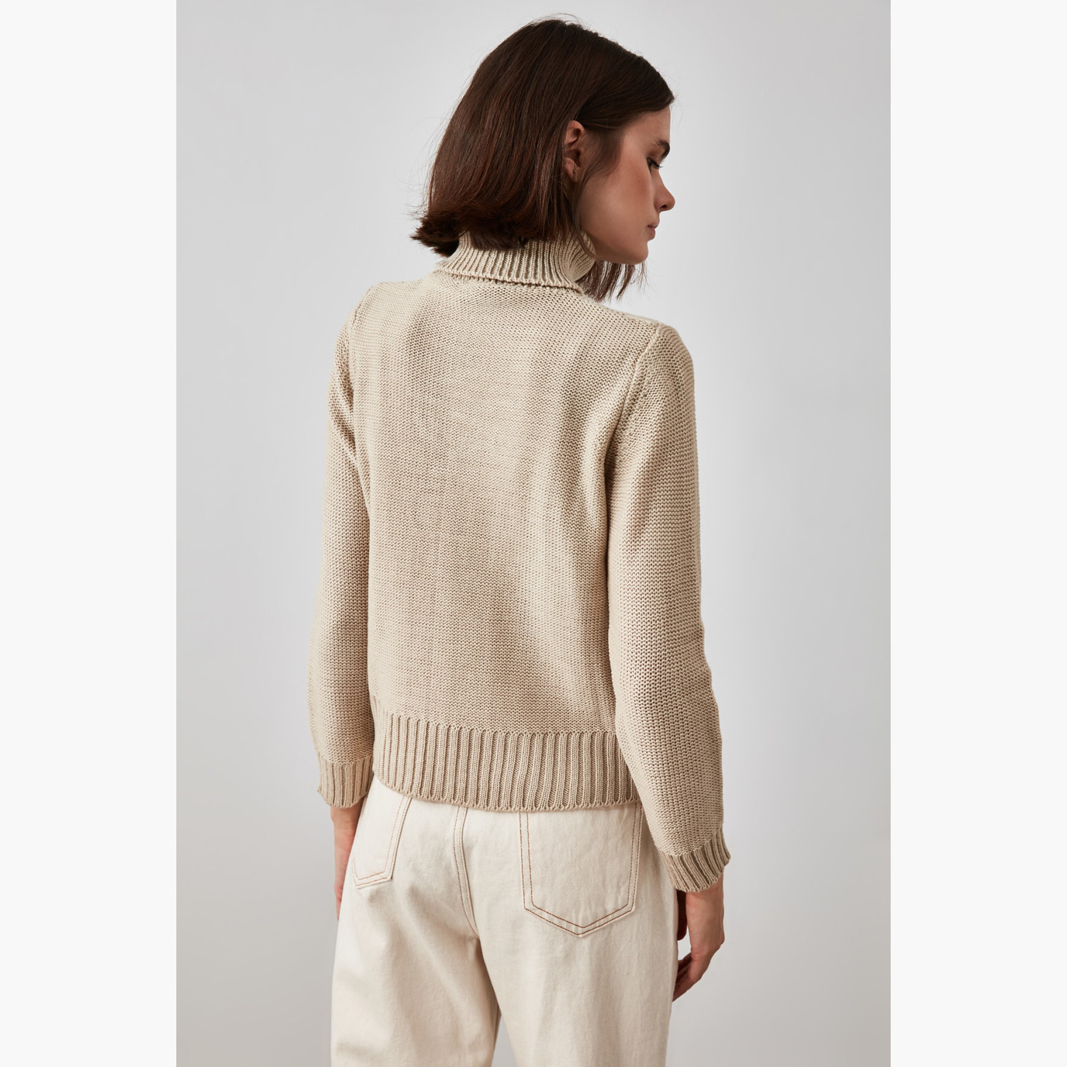 Trendyol Textured Woollen Pullover with Turtle Neck and Tie-Up Closure-women-clothing-cardigansandjumpers-jumpers-image-4