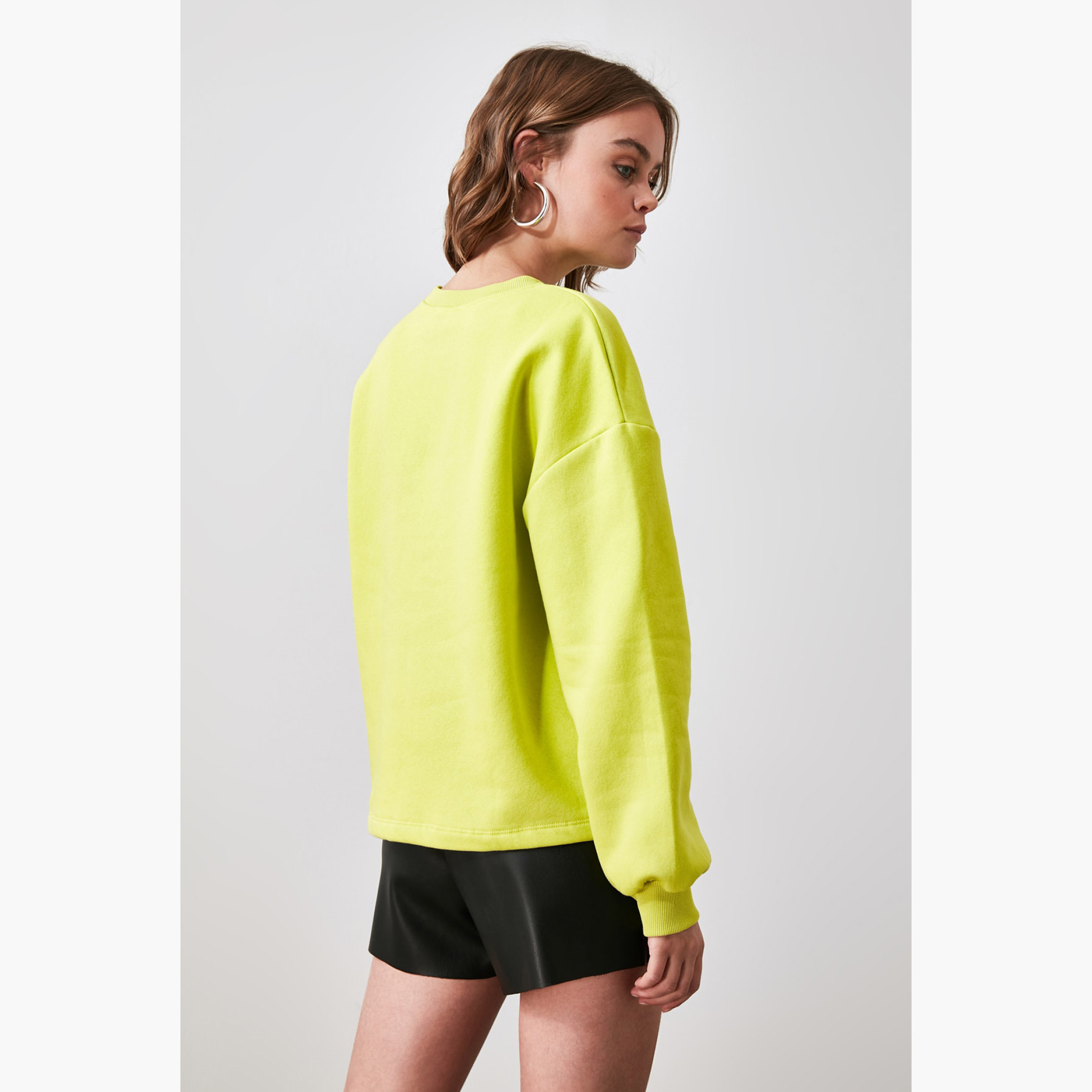 Trendyol Slogan Embellished Sweatshirt with Long Sleeves-women-winterwear-hoodiesandsweatshirts-hoodies-image-5