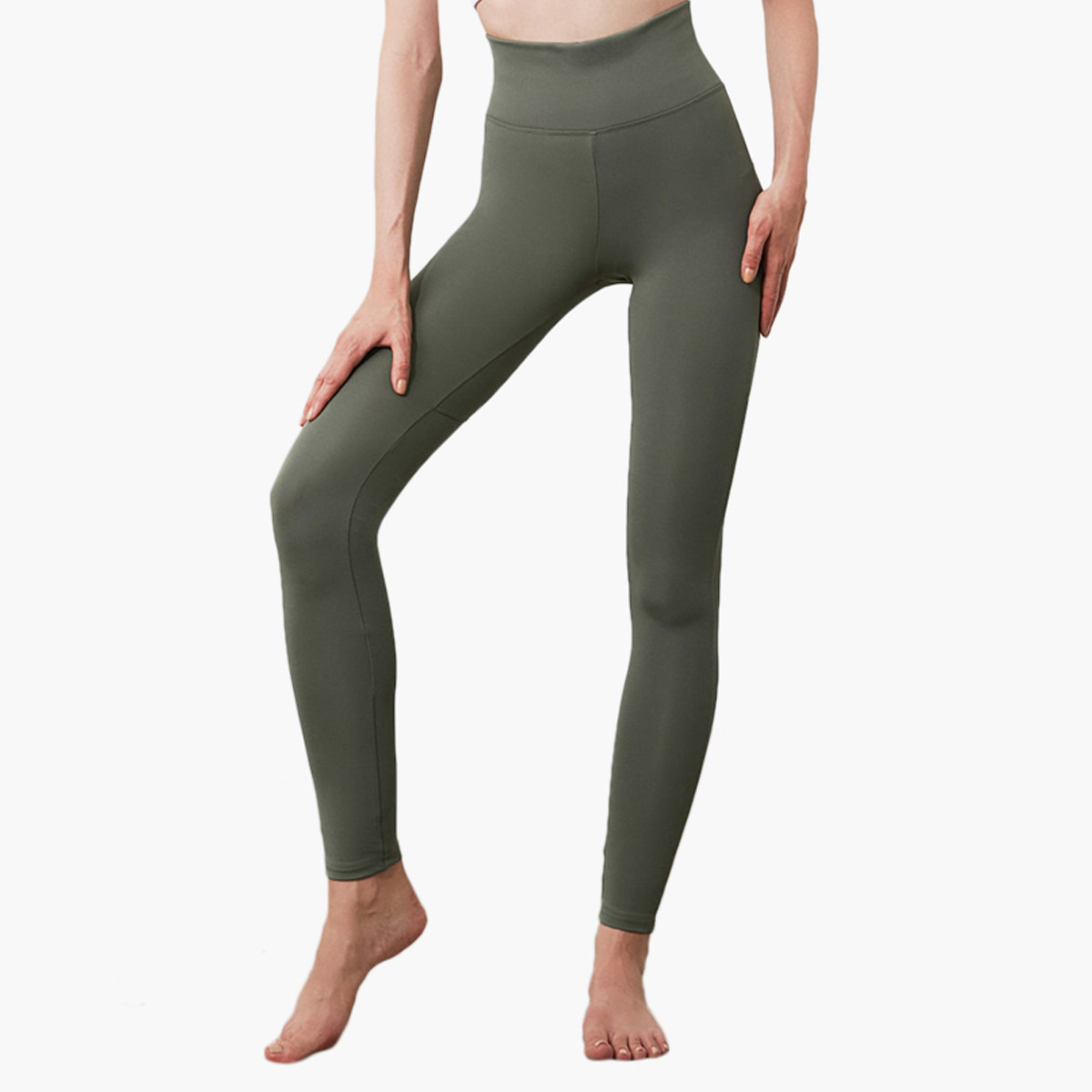 Trendyol Skinny Solid High Rise Leggings with Elasticated Waistband-women-clothing-bottoms-leggings-image-1