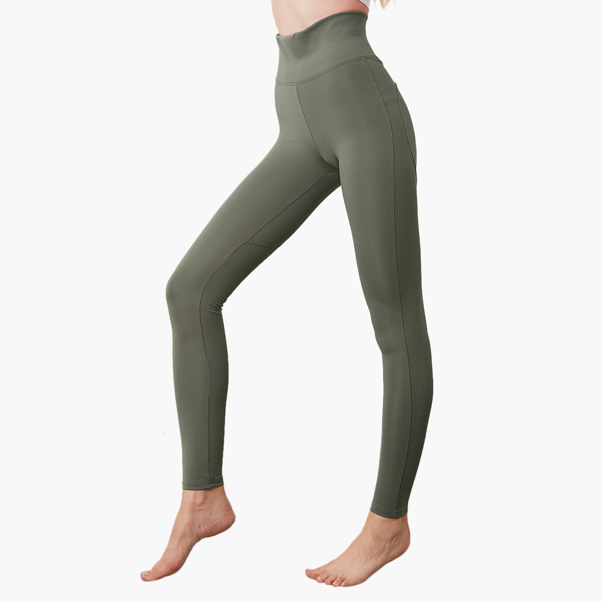 Trendyol Skinny Solid High Rise Leggings with Elasticated Waistband-women-clothing-bottoms-leggings-image-4