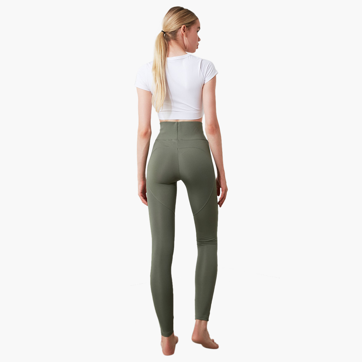 Trendyol Skinny Solid High Rise Leggings with Elasticated Waistband-women-clothing-bottoms-leggings-image-6