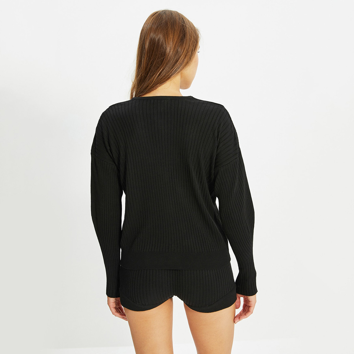 ترينديول أسود مجموعات-women-clothing-coordsets-image-4